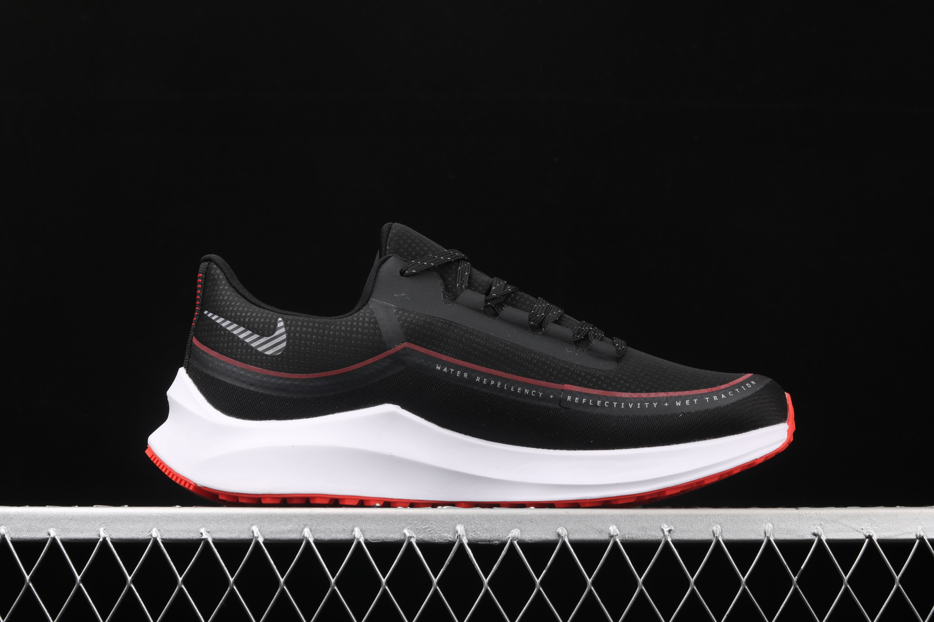 2020 Men Nike Air Zoom Winflo 6 Shield Black Red White Shoes